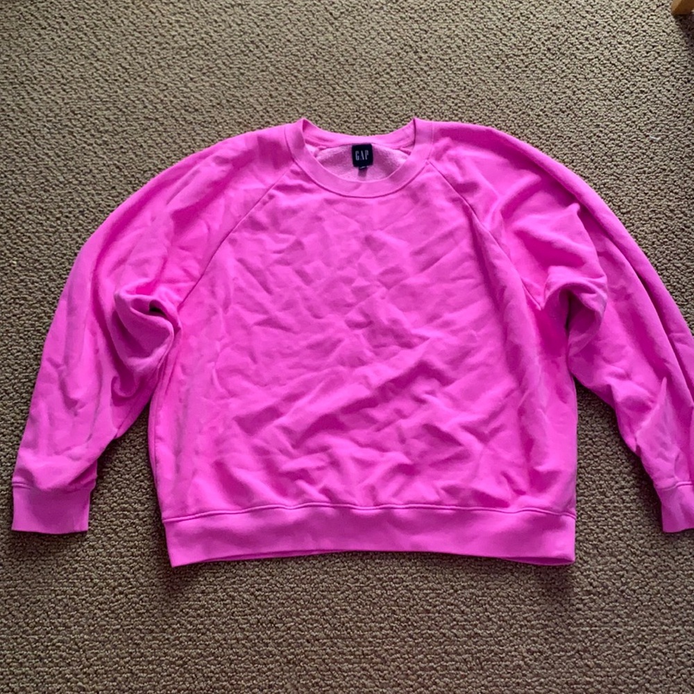 Neon pink hot pink xl women’s gap crewneck sweatshirt